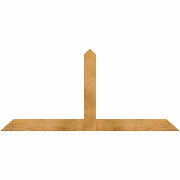 Ekena Millwork Portland Rough Sawn Timber Gable Bracket, Western Red Cedar, 60"W x 27"H x 2"D x 4"F, 11/12 Pitch GBW060X27X0204POR00RWR - main